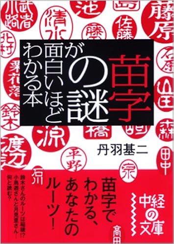 苗字の謎が面白いほどわかる本 中経の文庫 Amazon Com Books