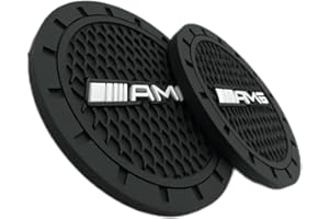 AUTSOP Car Cup Coasters Fit for Mercedes Benz A C E S Class GLA GLC GLE GLK GLS CLA CLS SLK AMG Accessories,Recessed Silicone Anti Slip Cup Holder Coaster Interior Accessories 2.75in 2Pack