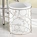 InterDesign Twigz Wastebasket Trash Can - White/Pearl Champagne