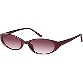 mosanana Retro Oval Cat eye Sunglasses for Women Y2k 90s Trendy Narrow Small MS52585