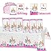 Unicorn Party Supplies,40 Pack Unicorn Plastic Party Bags & Unicorn Plastic Tablecloth Set,Unicorn Goodies Gift Treat Bags for Candy,Kids Birthday,Party Favors Unicorn Table Cover for Baby Shower