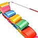Yolito 4 Pieces Dance Ribbon Wands Rainbow Gymnastics Dancing Streamers Paint Handle Kids Art Dances, Baton Twirling