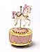 HoneyGifts Luxury Carousel Music Box, Happy Pony Design, for Kids (Pink & Gold)