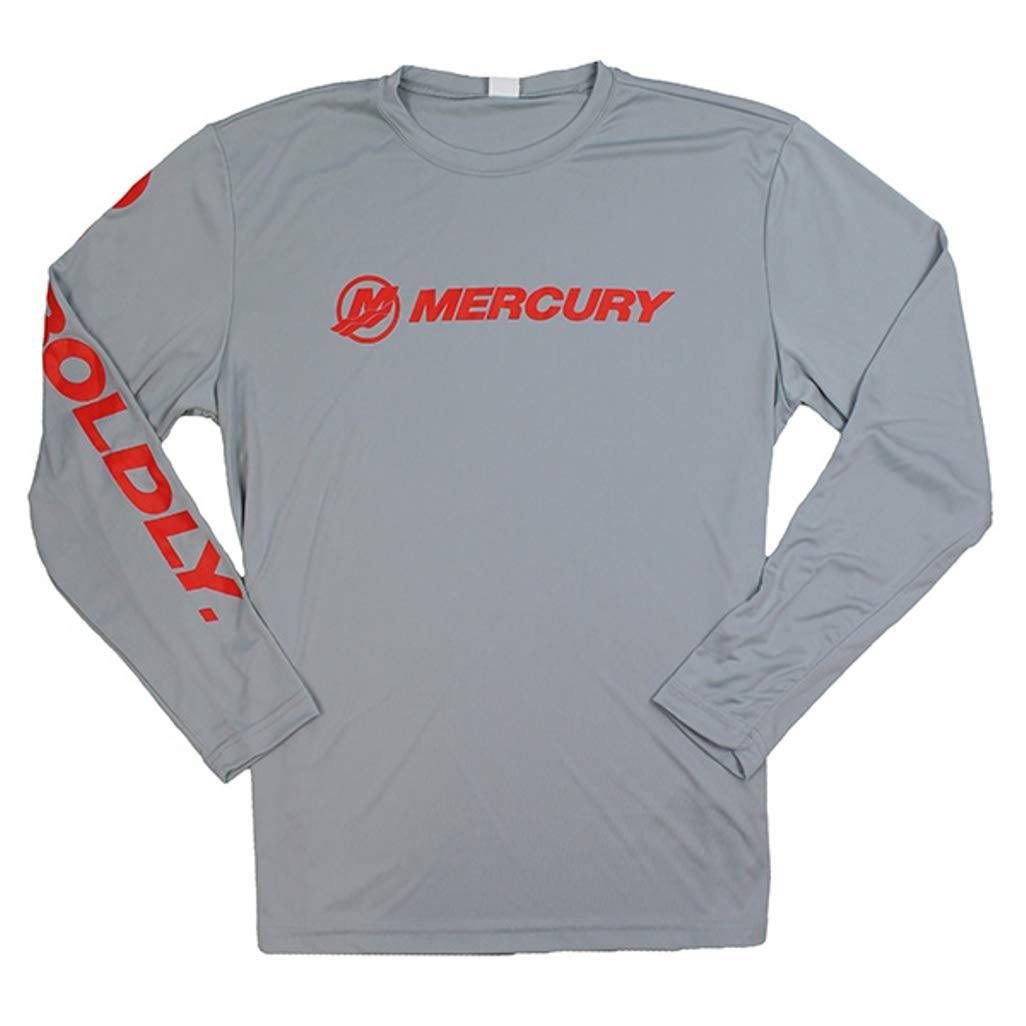 Amazon.com : MERCURY Marine Go Boldly L/S Competitor Tee - Silver : Sports  & Outdoors