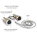 Uarter Opera Glasses Theater Vintage Binoculars with Chain Necklace Champagne-Silver