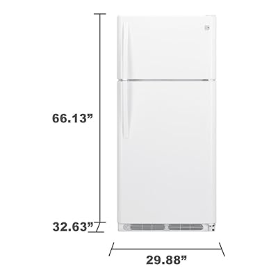 Buy Kenmore 60502 18 Cu Ft Top Freezer Refrigerator With Glass Shelves In White Includes Delivery And Hookup Online In Greece B07d8qbftj