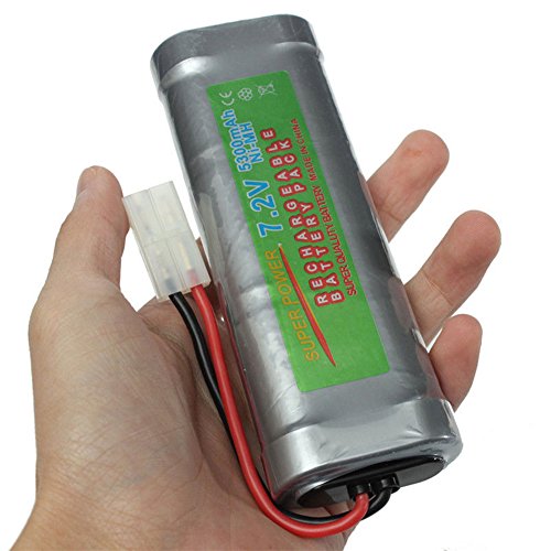 Lanlan 7.2V 5300mAH NI-MH Rechargeable Batterym Durable Exquisite Large Capacity Pack for RC Car Boat Electric Model Toys