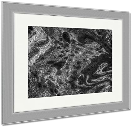 Ashley Canvas Colorful Abstract Can Be Use As Or Wallpaper In Vintage Color, Wall Art Home Decoration, Black/White, 30x35 (frame size), Silver Frame, AG253465