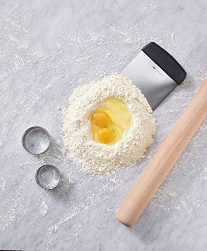 Paderno World Cuisine 4-3/4-Inch by 3-3/4-Inch Diameter Flexible Stainless Steel Dough Scraper