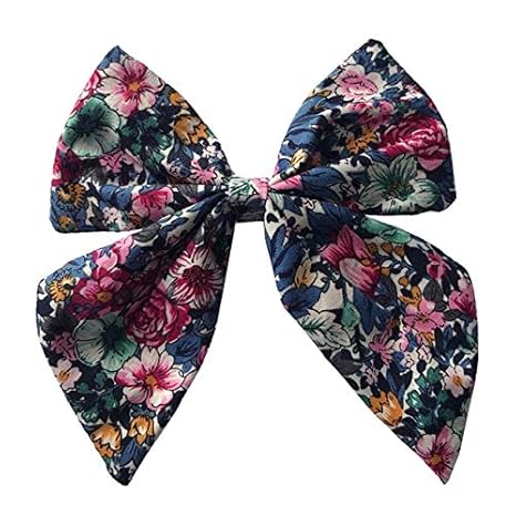 Amazing Linen Fabric Bows Boutique Hair Bow Hair Clips Sailor Bows