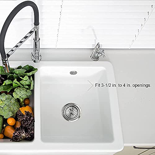 304 Stainless Steel Kitchen Sink Twist Lock Basket Drain Assembly W