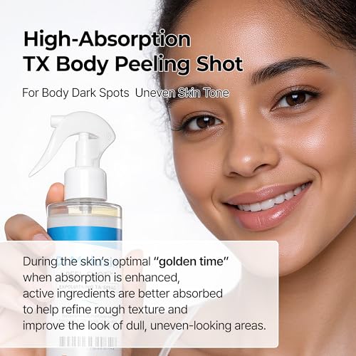 Dr.Melaxin Tranexamic Acid Body Exfoliating Spray – Brightening Treatment with Niacinamide for Uneven Skin Tone & Smooth Skin, 200ml
