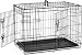 AmazonBasics Double-Door Folding Metal Dog Crate Cage - 30 x 19 x 21 Inches