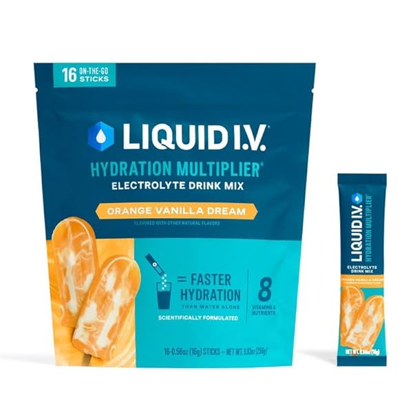 LIQUID I.V.® HYDRATION MULTIPLIER – ORANGE VANILLA DREAM | ELECTROLYTE POWDER DRINK MIX | 1 PACK (16 SERVINGS)