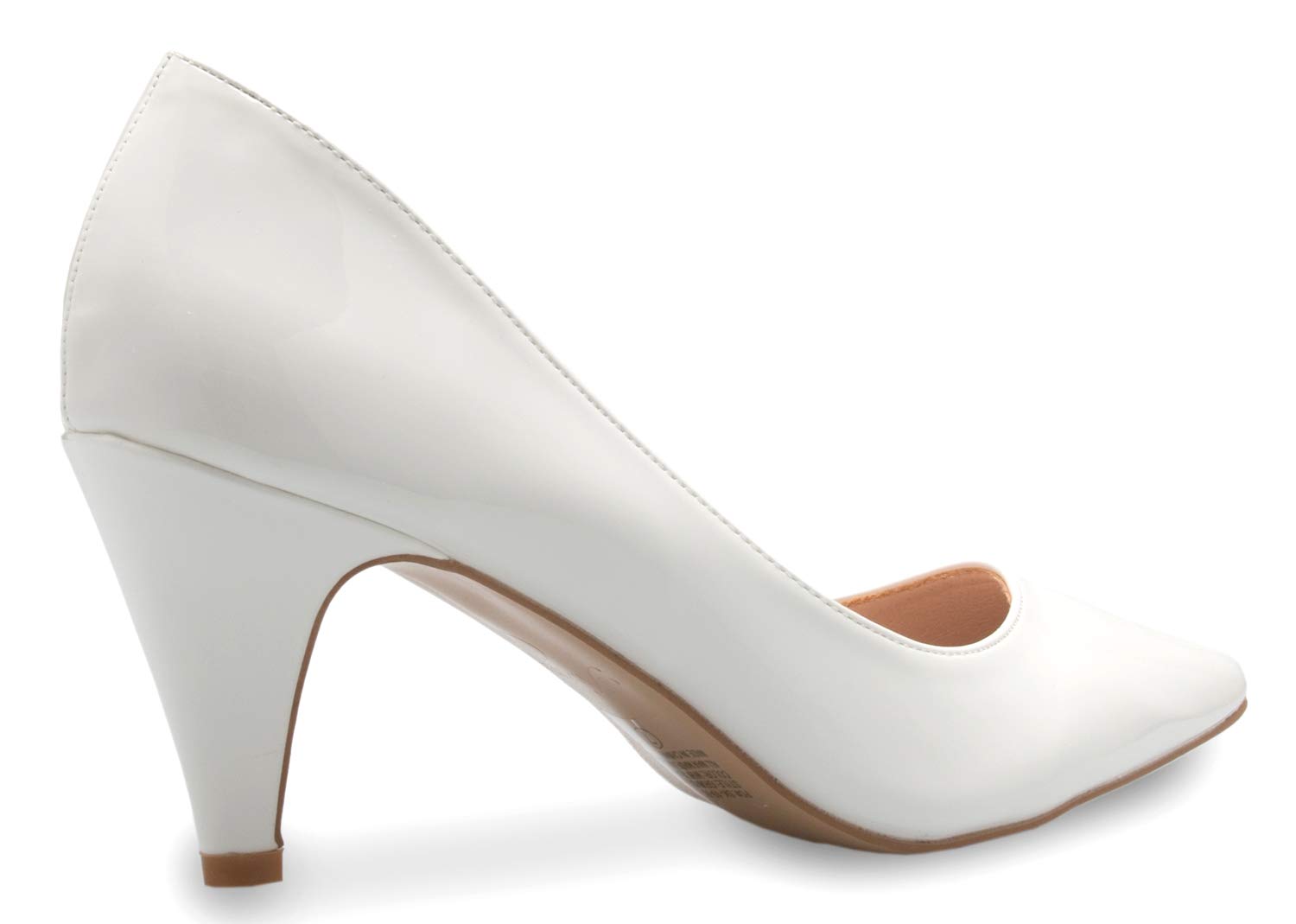 Olivia K Women's Classic D'Orsay Closed Toe Mid Stiletto Heel Pump | Dress, Work, Party Low Heeled Pumps | - Comfortable - Image 7