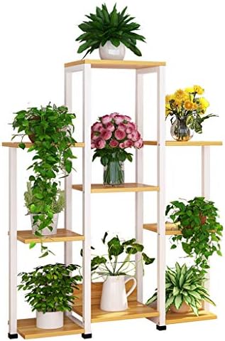 Concen 2階建て家族の庭錬鉄植物の植木鉢屋内フレーム3脚鉢植え植物フレーム金属植木鉢ラックラウンド錬鉄鍋ラック 出色