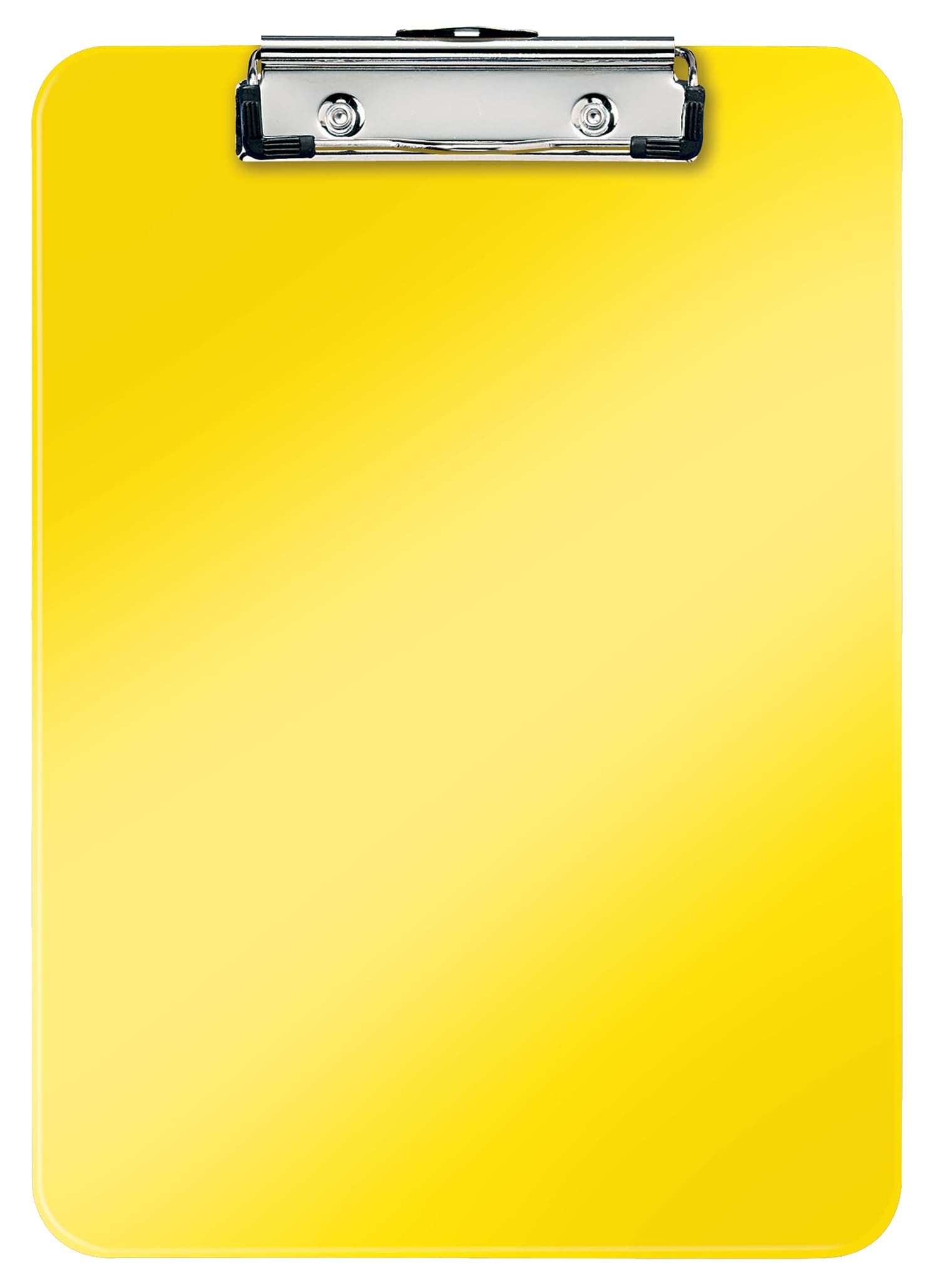 Leitz 39710016 A4 Clipboard, Rigid Plastic, WOW Range, Yellow