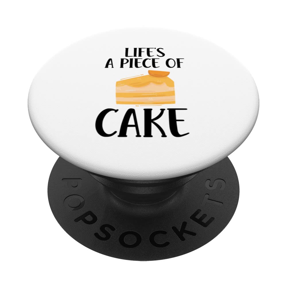 Life's A Piece Of Cake Confectioner Cupcake Biscuit Pastry PopSockets Swappable PopGrip