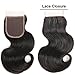 brazilian virgin hair body wave human hair bundles with free part lace closure