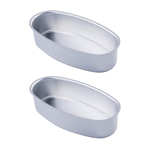 RAYNAG Pack 8-inch Oval Cheesecake Pan Meatloaf Breads Mold Non