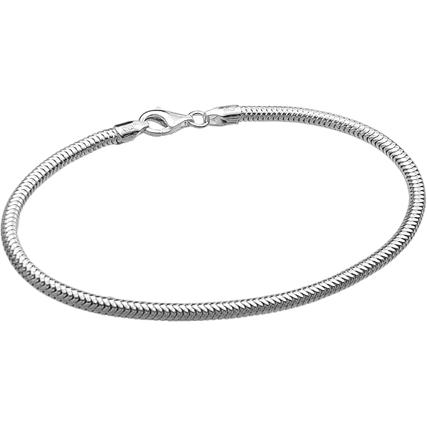Essentials | Bracelet à chaîne serpent argenté 1 mm | En stock! | Lucleon