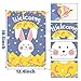 WATINC 2Pcs Happy Easter Garden Flag and Double Sided Welcome House Flag with Rabbit and Eggs, Indoor Polyester Party Decor Flags for Celebration, Festival Home Outdoor Flag Garden 12.4 x 18.5 Inch