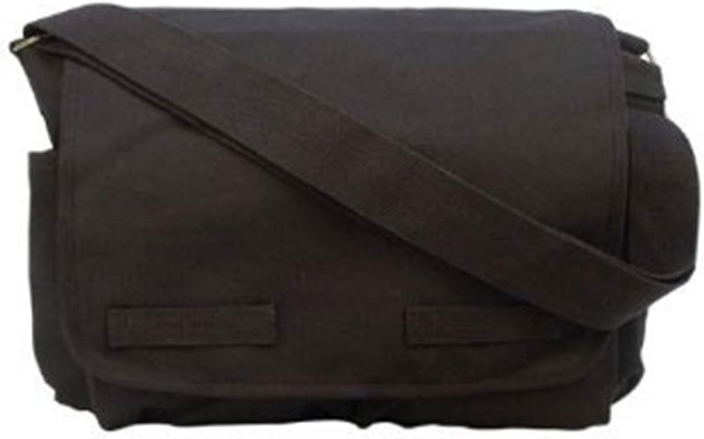 black canvas messenger bag