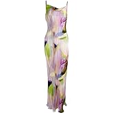 VECVOC Women's Spring Cowl Neck Dress Sexy Strap Shoulder Pleated Maxi Dresses Summer Wedding Guest Dresses