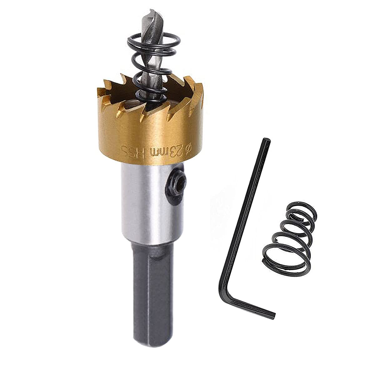 SagaSave 23MM Carbide High Speed Steel Drill Bits Hole Cutter, Heavy Duty Titanium-Plated Hole Saw for Stailess Steel, Metal, 0.90inch 1PCS — image 1