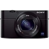 Sony RX100 III 20.1 MP Premium Compact Digital Camera w/1-inch Sensor and 24-70mm F1.8-2.8 ZEISS Zoom Lens (DSCRX100M3/B), 6in l x 4.65in w x 2.93in h, Black