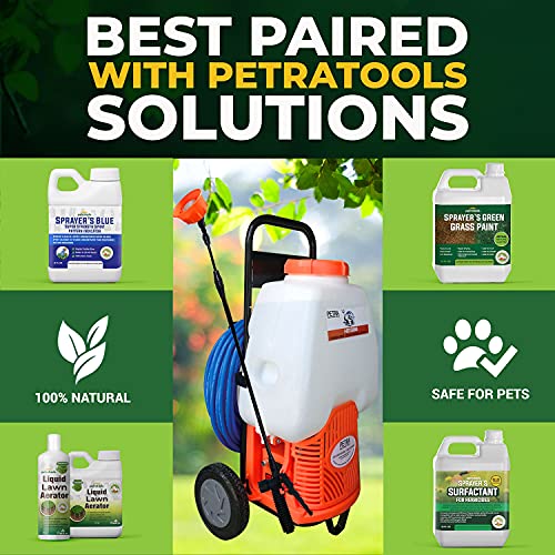 PetraTools Powered Backpack Sprayer with Custom Fitted Cart and 100