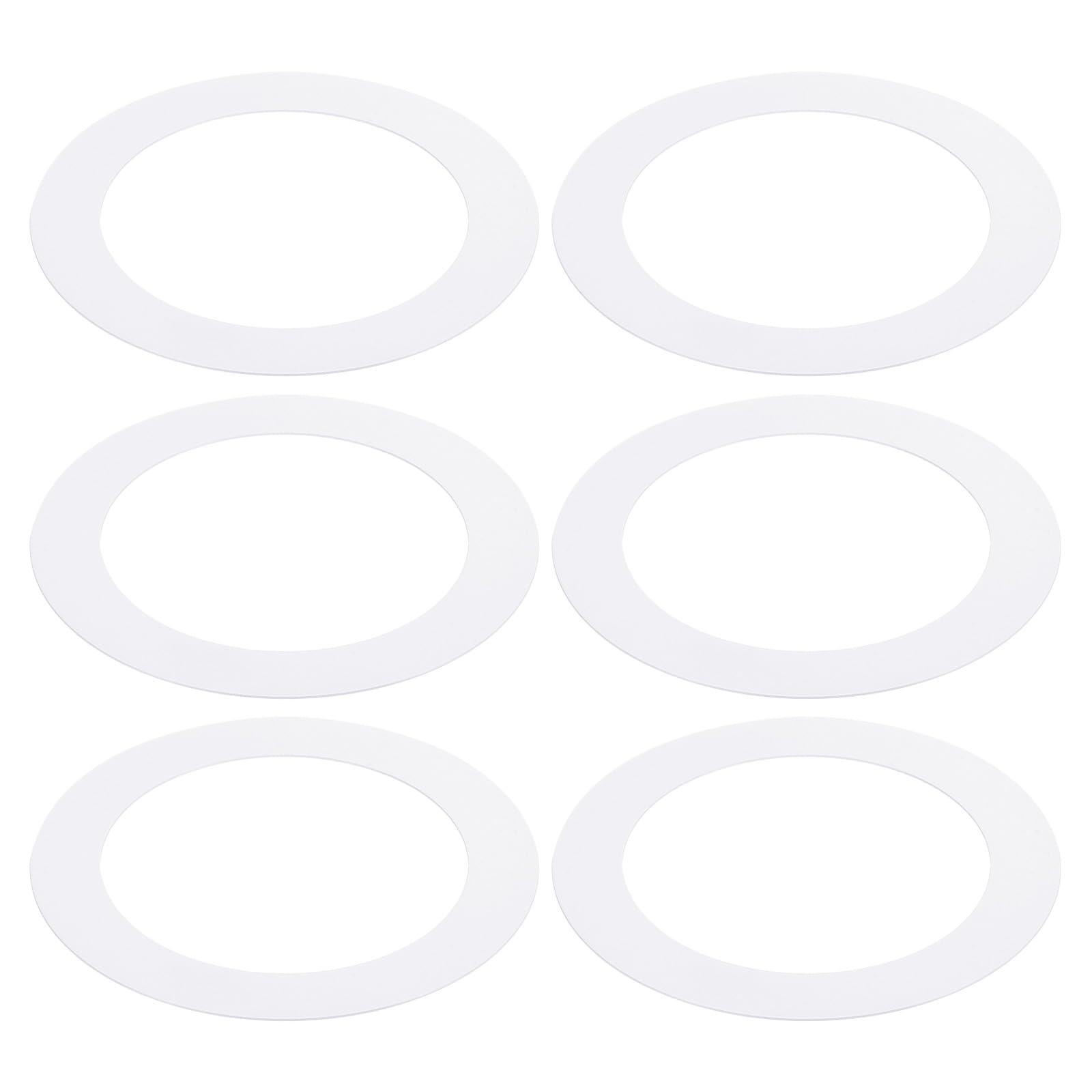 PATIKIL Goof Rings Inner Diameter 3.97", Outer Diameter 5.51", 6 Pcs Metal Goof Rings Cover Recessed Light Trim for Ceiling Wall Fixtures Can Lighting Down Light LED, Matte Finish White