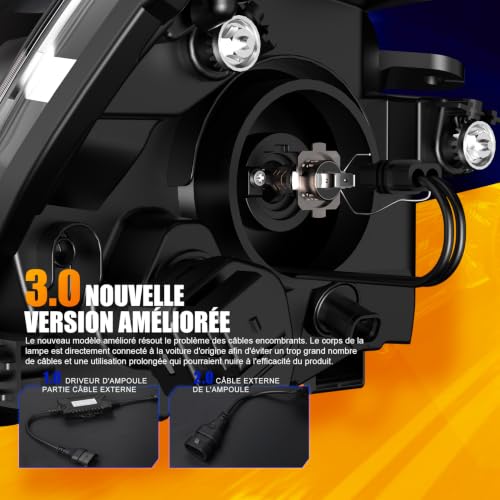 FREERAP H7 LED Bulb 36000LM 6500K Brighter, Size 1:1, 120W H7 LED with Fan, IP68 Waterproof, Plug and Play, Lifespan 70000 Hours, Pack of 2(H7)