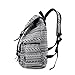 DGY Black Canvas Floral Printed Backpack 3 Pieces School Rucksack for Teen Girls (Geometric 1 Pc)