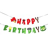 Angry Birds Birthday Banner Angry Birds Game Theme Birthday Decoration Birthday Party Supplies