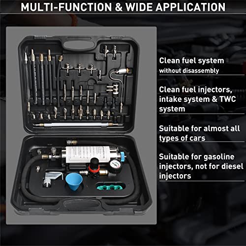 YFIXTOOL Fuel Injection Cleaner Tool, Fuel System Injector Tester and Cleaner Kit for Automotive