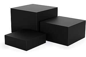 NEETBU Metal Display Stands for Buffet Table - Black & White Cake Risers, Cupcake Stand for Wedding, Party, Catering Supplies, Elegant Food Risers for Displaywith 3Pcs Hollow Bottoms 6''x7''x8''