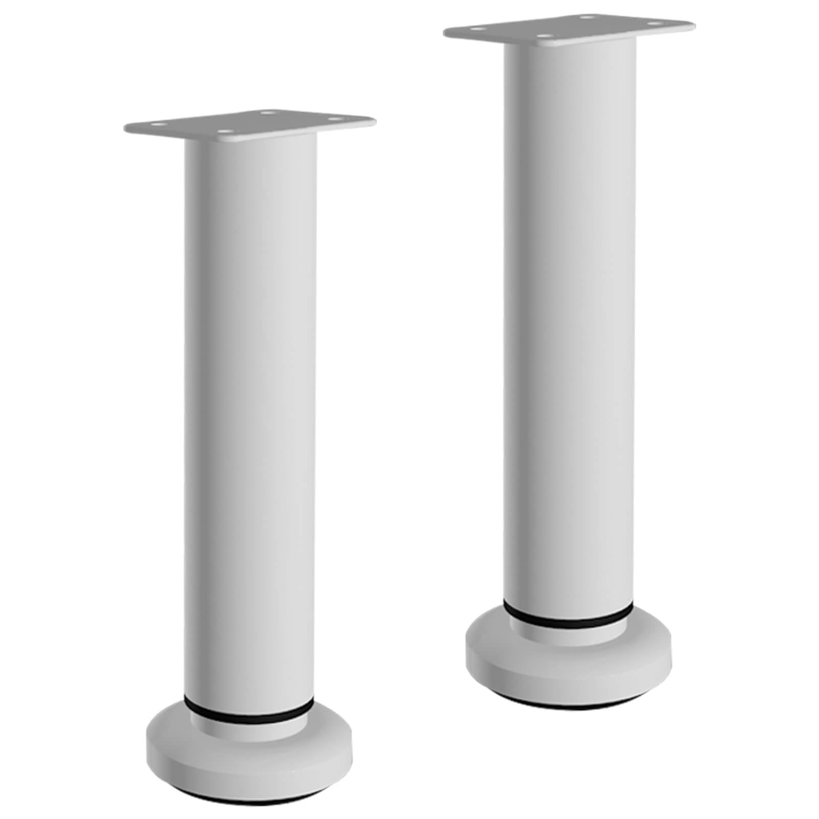 Furniture Feet, Adjustable Bed Feet, 18-30 cm, Height Adjustable Feet for Furniture Legs, Metal, Cold Rolled Steel Support, Slatted Frame Feet, Stand Table Riser, Support Foot Bed Centre Foot for