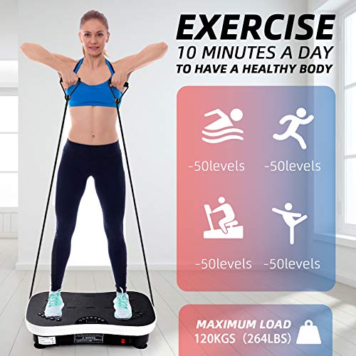 amzdeal Vibration Plate Exercise Machine Full Body Workout Vibration