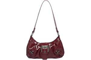 TWIEVO Y2K Purse Shoulder Bag for Women, Top Handle Handbag Small Goth Punk Hobo Clutch Purses Trendy Underarm Bag