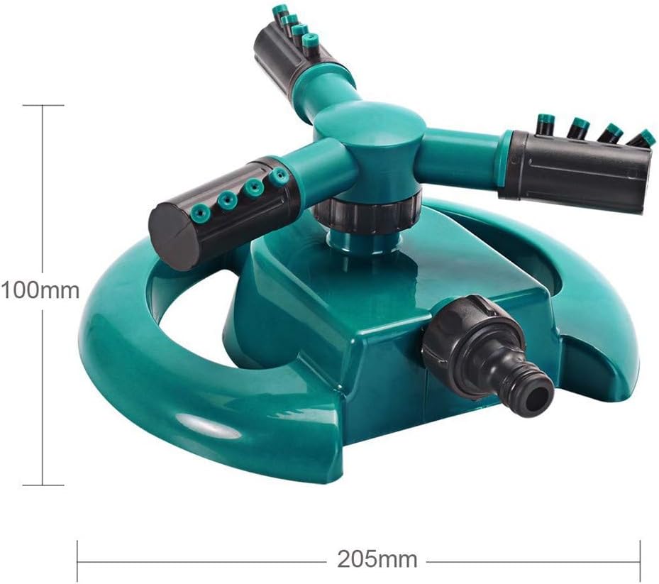 Garden Sprinkler, Automatic Lawn Water Sprinkler, 360 Degree 3-Arm Rotating Sprinkler System, Adjustable Water Spray Range - Image 3