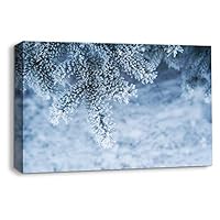 Canvas Wall Art Snowy Day Canvas Prints Home Artwork Decoration for Living Room,Bedroom - 12x18 inches