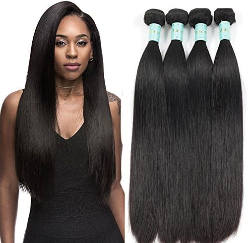 Glamorous Remi Malaysian Virgin Hair Silk Straight Weave 3 Bundles Natural Color No Shedding 100g per Pcs 3pcs for Full Head (12 12 12inch)