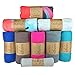 Hot Yoga Towel - Beautiful, Non Slip, Skidless, Ultra Absorbent, Lightweight, Microfiber Towel Sized for Yoga Mats