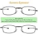 Success Eyewear Reading Glasses 2 Pair Black and Gunmetal Readers Compact Folding Glasses for Reading for Men and Women Case Included Bundle: Set of Black and Gunmetal With 2 Cases 1