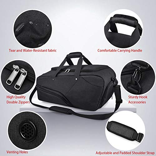 image for NUBILY Gym Bag Sports Duffle Bag with Shoes Compartment Waterproof Lar