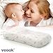 Veook Baby Memory Pillow Supports Head & Neck ,3D Groove Memory Foam Positioner Pillow Prevent Flat Head with Cotton Pillow Case (0-3years)