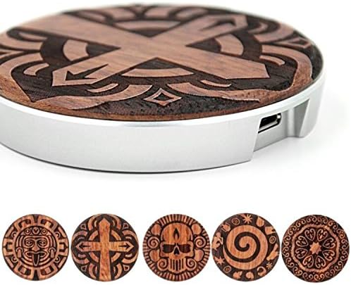 LEAPCOVER Wood QI Wireless Charging Pad for IOS and Android Smartphone Devices Samsung Galaxy S7 / S6 / Edge / Plus, Note 5, Nexus, iPhone 7, 7 Plus, iPhone 6 6s Plus, 5, 5c, 5s