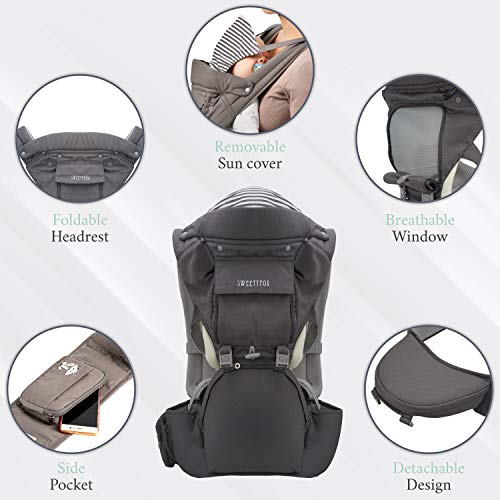 Sweety Fox MultiPosition Baby Carrier 11in1 with Hip Seat for