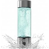lacfinsien Portable Hydrogen Water Bottle, Hydrogen-Rich Water Generator, 3-Min 1700ppb, Food-Grade Glass, Rechargeable Hydrogen Water Maker for Daily Healthy Hydration